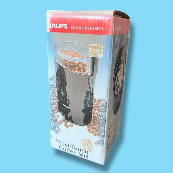 Vintage New Krups Black F203 Fast Touch Coffee Mill Grinder 160 Watts - Picture 5 of 11